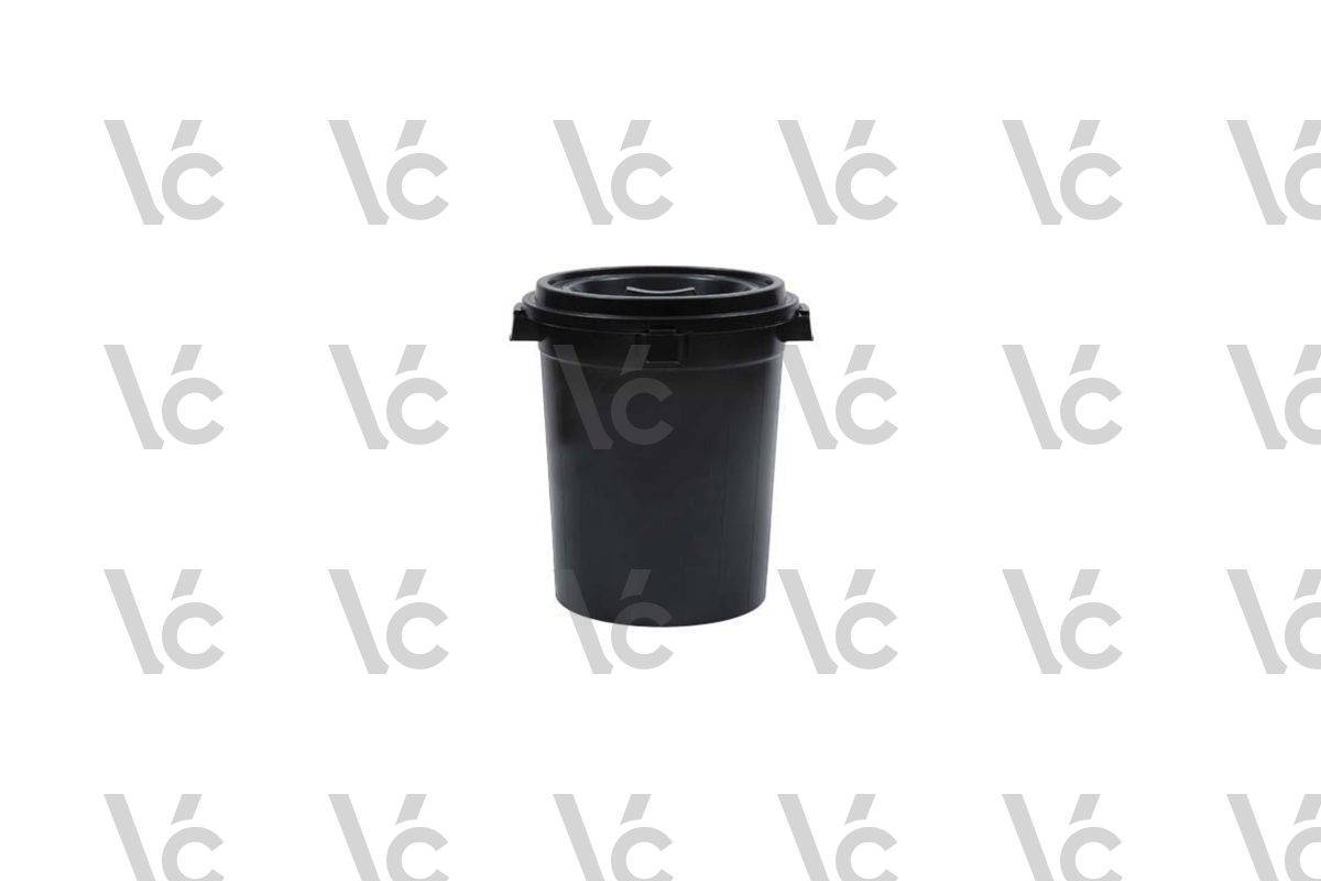 Black Rubbish Bin 12 gallon