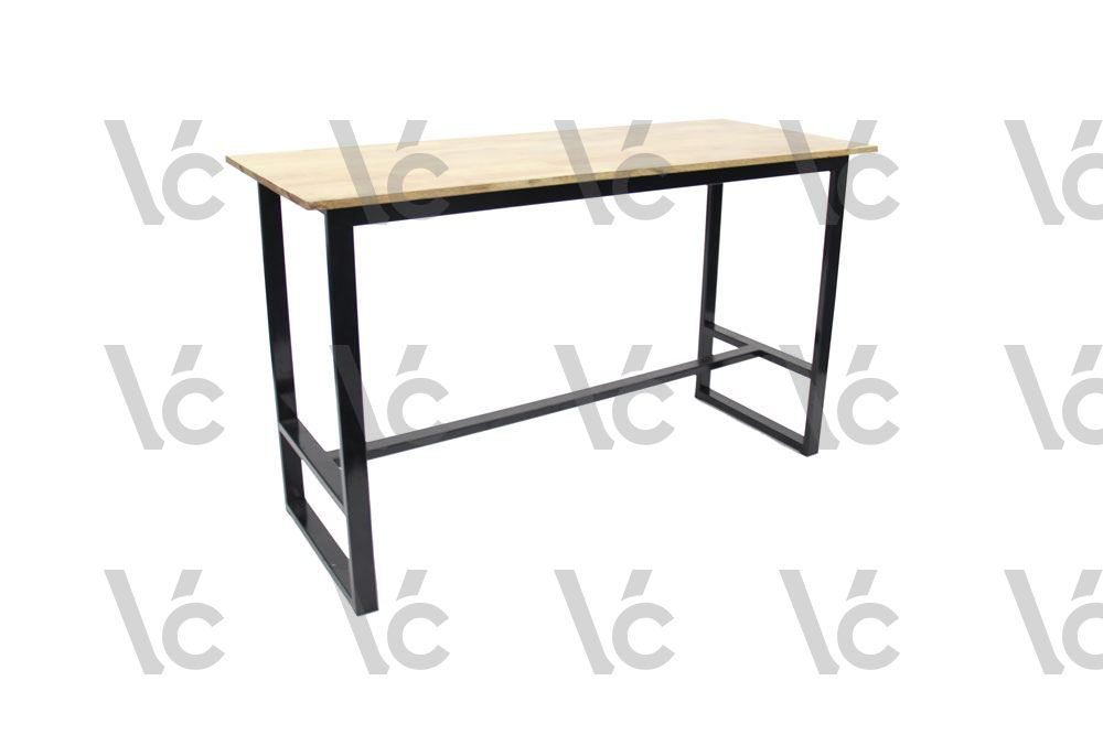 High Bar Table Rectangular - Black Chrome