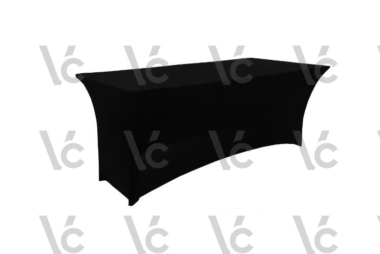 Banquet Oblong Table 3ft x 6ft with Spandex - Black