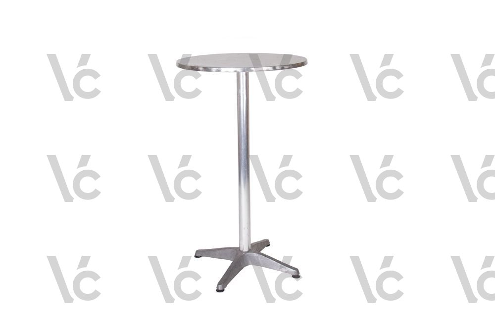 High Bar Table Aluminium Round