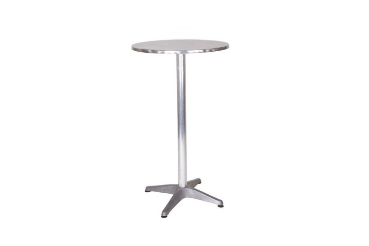 High Bar Table Aluminium Round