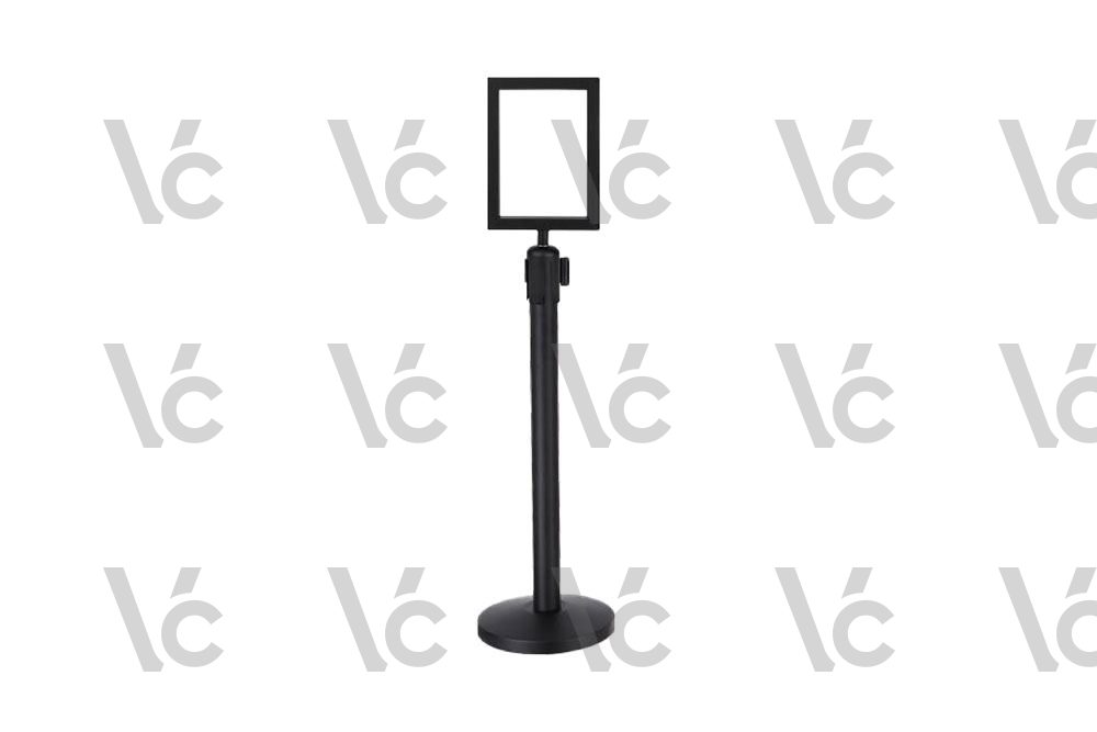 Black Queue Stand with A4 Frame