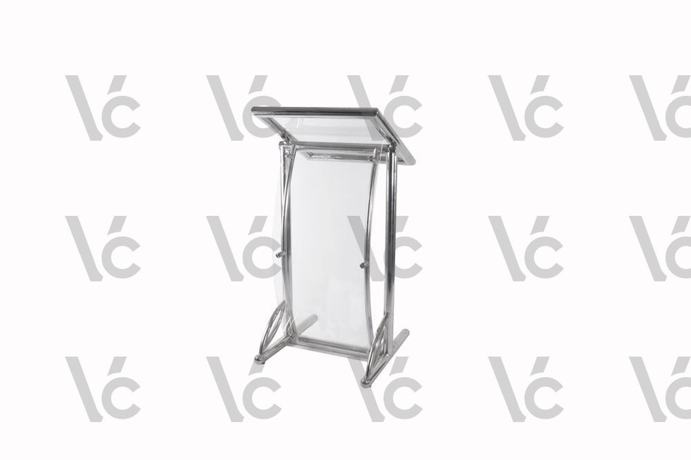 Stainless Steel Rostrum with Acrylic - Curve