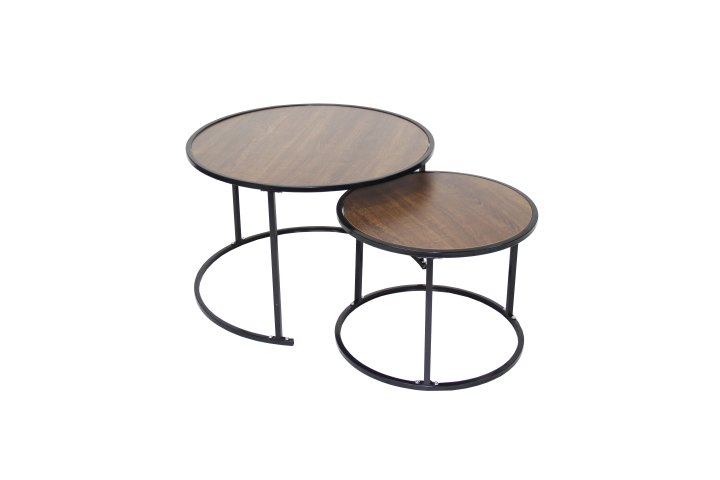 Nordic Coffee Table - Black Frame (Set)