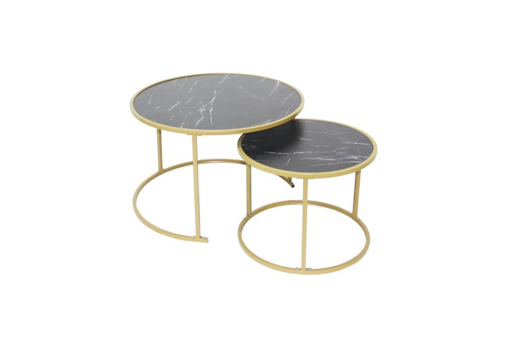 Nordic Coffee Table - Gold Frame (Set)