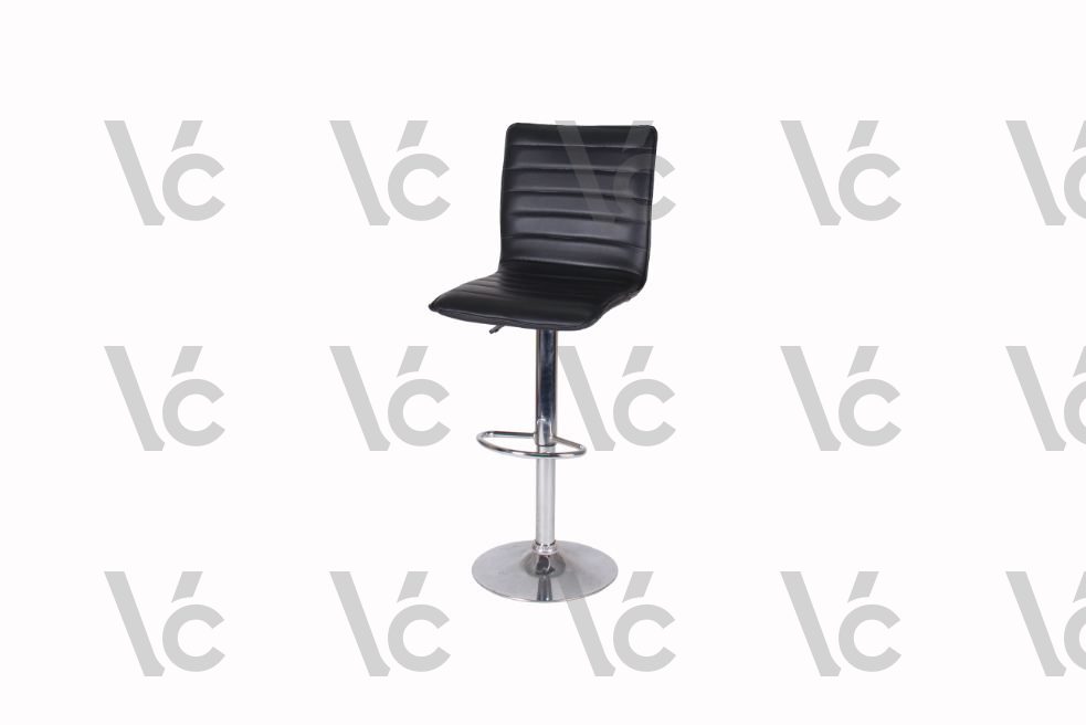 Leather Bar Stool - Black