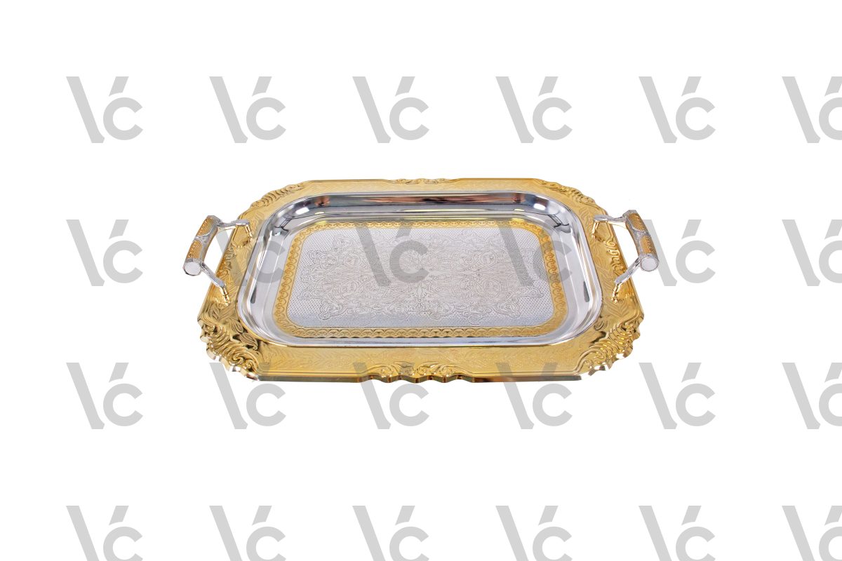 Gold & Silver Serve Tray - Big