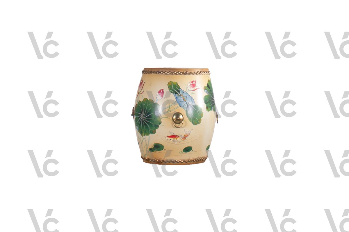 Oriental Drum - Koi Lotus Light Gold