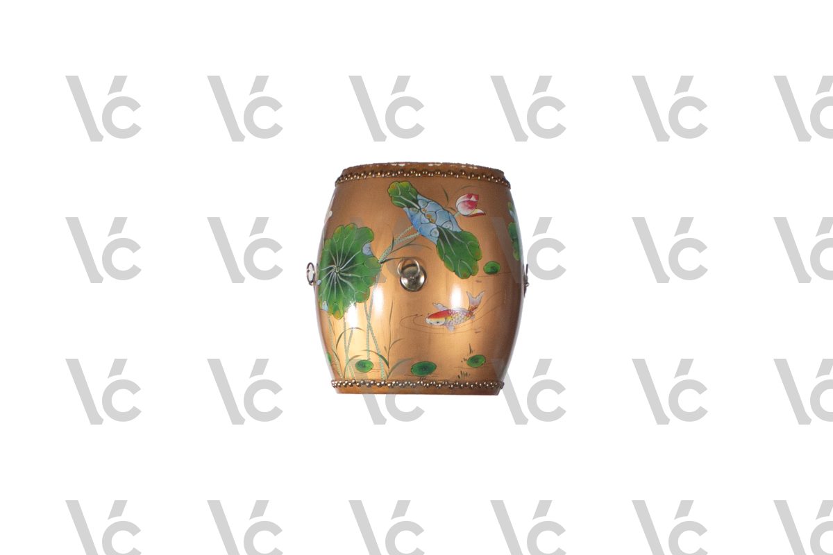 Oriental Drum - Koi Lotus Gold