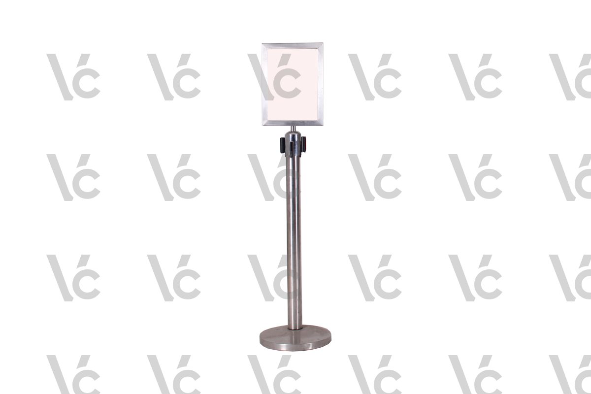 Silver Queue Stand with A4 Frame