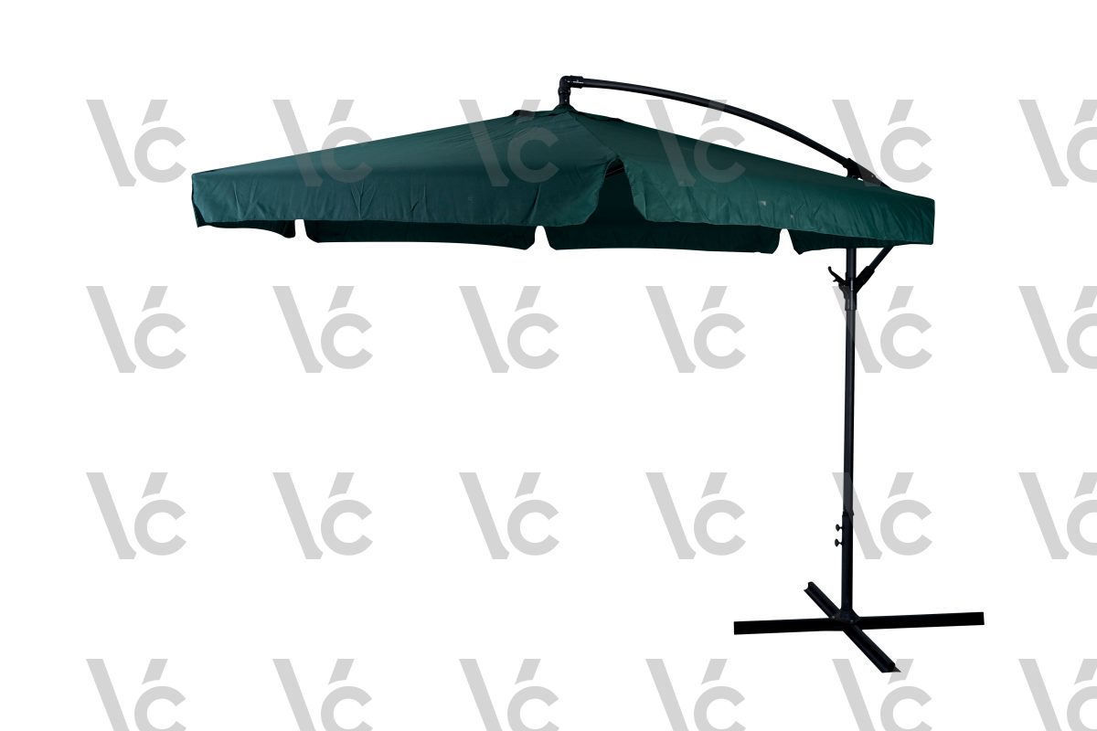 Garden Umbrella 8ft Arm Hexagon Green